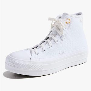 Converse Chuck Taylor All Star Lift Autumn Embroidery White High Top Platform